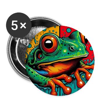 frog - Buttons large 2.2''/56 mm (5-pack) - white - Front