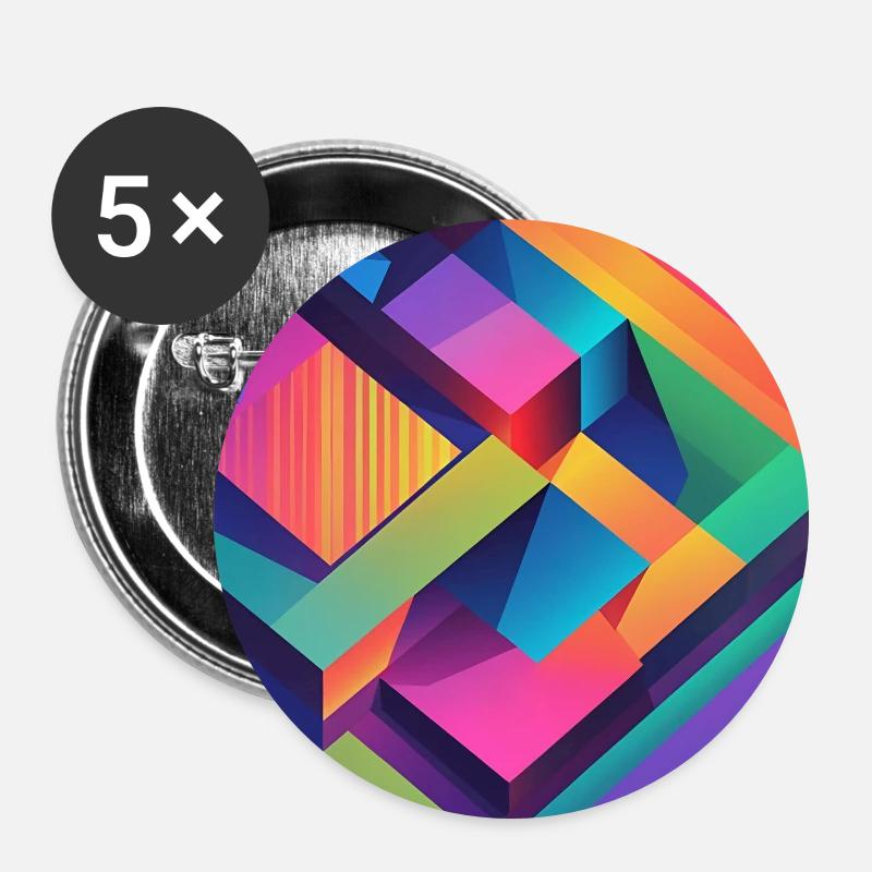 abstract - Buttons large 2.2''/56 mm (5-pack) - white