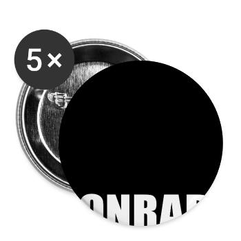JUNGE VORNAME CONRAD - Buttons groß 56 mm (5er Pack) - Weiß - Vorne