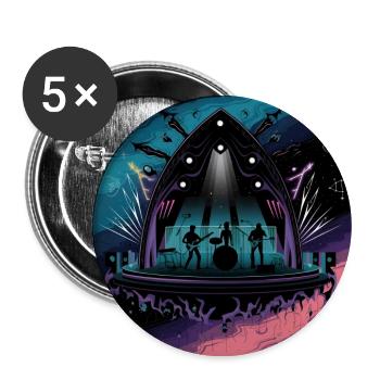 Scénographie de concert céleste - Lot de 5 grands badges (56 mm) - blanc - Devant