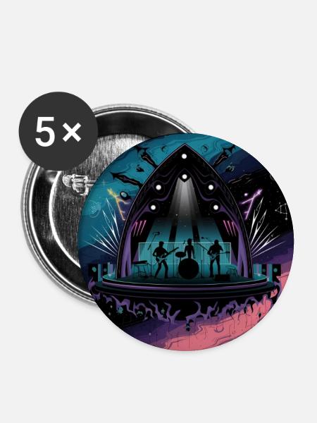 Celestial Concert Bühnenbild - Buttons groß 56 mm (5er Pack) - Weiß