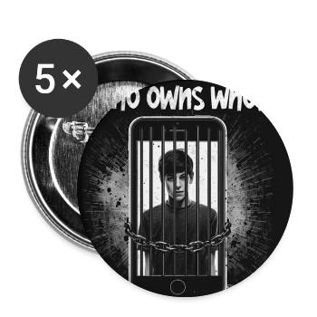 Saturation of Freedom Smartphone Art - Buttons large 2.2''/56 mm (5-pack) - white - Front