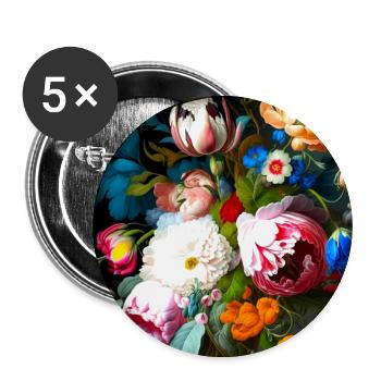 Vineta Flower Bouquet with Flower Variety Flemish - Buttons large 2.2''/56 mm (5-pack) - white - Front