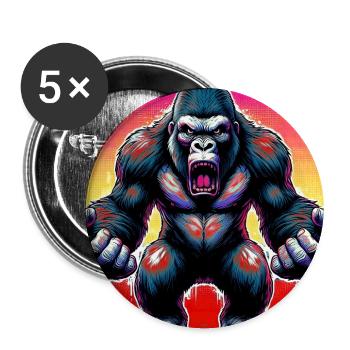 gorilla - Buttons large 2.2''/56 mm (5-pack) - white - Front