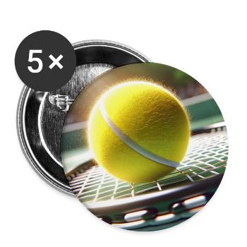Sports, tennis - Buttons large 2.2''/56 mm (5-pack) - white - Front