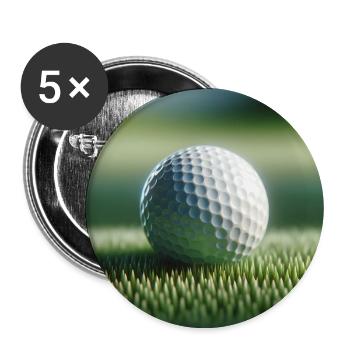 Sports, golf - Buttons large 2.2''/56 mm (5-pack) - white - Front