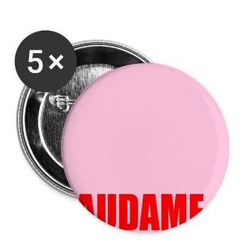 MAÎTRE D’OUVRAGE BAUDAME HAUSBAU HERZ - Lot de 5 grands badges (56 mm) - blanc - Devant