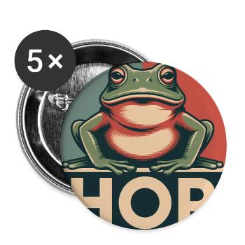 Portland Resistance Frog - T-Shirt de protestation États-Unis - Lot de 5 grands badges (56 mm) - blanc - Devant