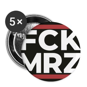 FCK Mar – Antifascist Statement Shi - Buttons large 2.2''/56 mm (5-pack) - white - Front