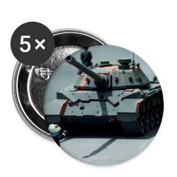 Portland Widerstandsfrosch - USA Tianmen Square T-Sh - Buttons groß 56 mm (5er Pack) - Weiß - Vorne