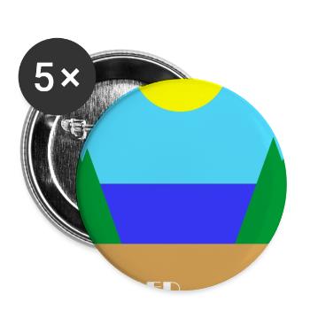 Summer - Buttons large 2.2''/56 mm (5-pack) - white - Front