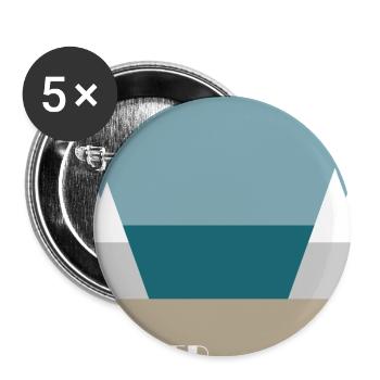 Winter - Buttons groß 56 mm (5er Pack) - Weiß - Vorne