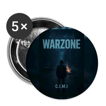 Warzone C.I.M.I - Buttons large 2.2''/56 mm (5-pack) - white - Front