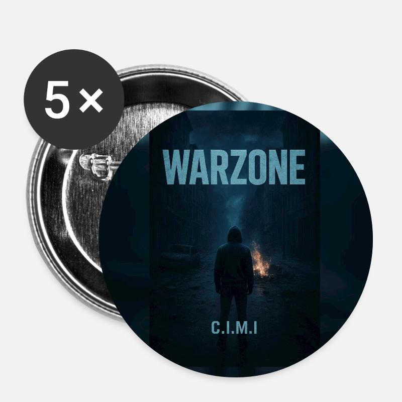 Warzone C.I.M.I - Buttons large 2.2''/56 mm (5-pack) - white