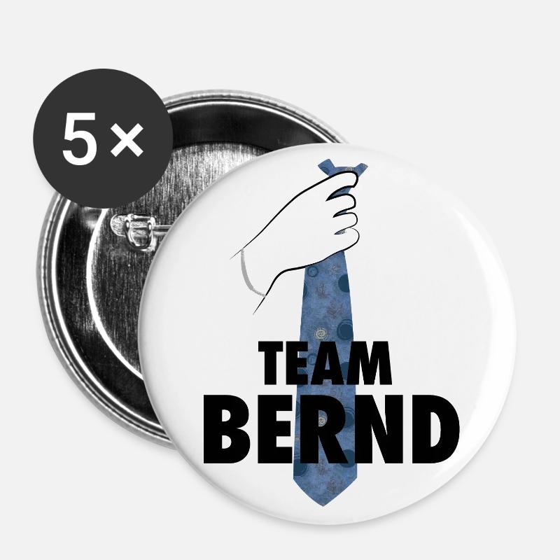Stromberg - Team Bernd - Buttons groß 56 mm (5er Pack) - Weiß