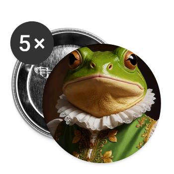 The Renaissance Frog – Royal Amphibians - Buttons large 2.2''/56 mm (5-pack) - white - Front