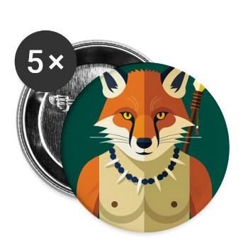 HUMAN FOX - baby & kids - Buttons large 2.2''/56 mm (5-pack) - white - Front
