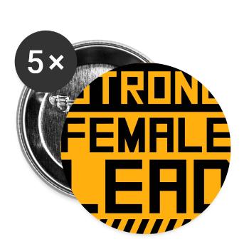 Strong Female Lead Feminism Empowerment Women - Buttons large 2.2''/56 mm (5-pack) - white - Front