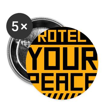 Protect Your Peace Mental Health Mindfulness - Buttons large 2.2''/56 mm (5-pack) - white - Front