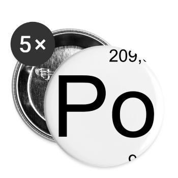 Polonium Po Element Design Periodtable - Buttons large 2.2''/56 mm (5-pack) - white - Front