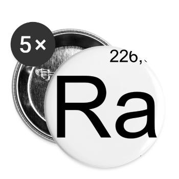 Radium Symbol Periodensystem - Buttons groß 56 mm (5er Pack) - Weiß - Vorne