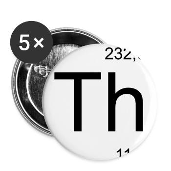 Th Thorium Element Icon Artwork - Buttons large 2.2''/56 mm (5-pack) - white - Front