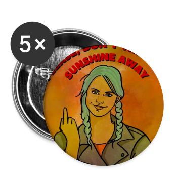 Please don't take my sunshine away - Buttons large 2.2''/56 mm (5-pack) - white - Front