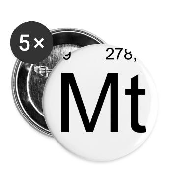 Meitnerium Mt Berg Symbolik - Buttons groß 56 mm (5er Pack) - Weiß - Vorne