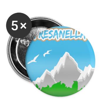 Alpinisme Presanella - Lot de 5 grands badges (56 mm) - blanc - Devant