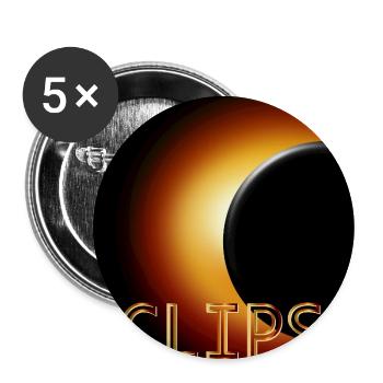 Total Solar Eclipse 2026 - Buttons large 2.2''/56 mm (5-pack) - white - Front