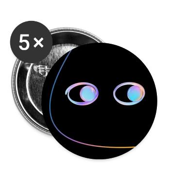 Side Eye_Neon - Lot de 5 grands badges (56 mm) - blanc - Devant