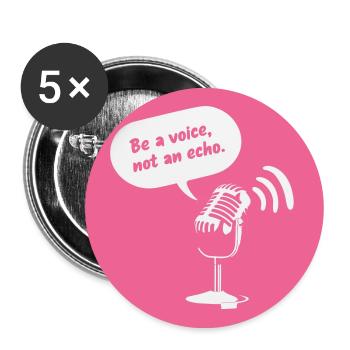 Be a Voice, Not an Echo - Buttons groß 56 mm (5er Pack) - Weiß - Vorne