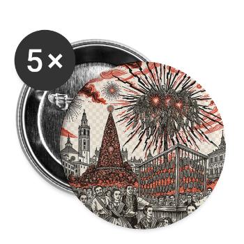 Valencia Fallas Tradition - Buttons groß 56 mm (5er Pack) - Weiß - Vorne