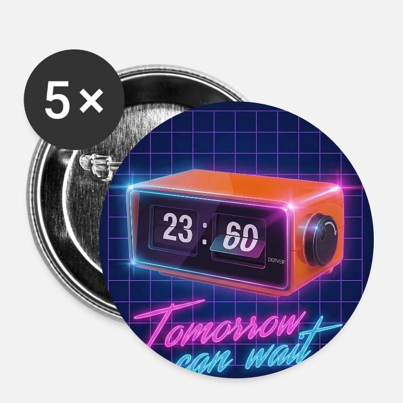 Tomorrow Can Wait - Buttons large 2.2''/56 mm (5-pack) - white