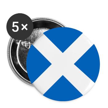 Zeig deine Farben – Schottland - Buttons groß 56 mm (5er Pack) - Weiß - Vorne