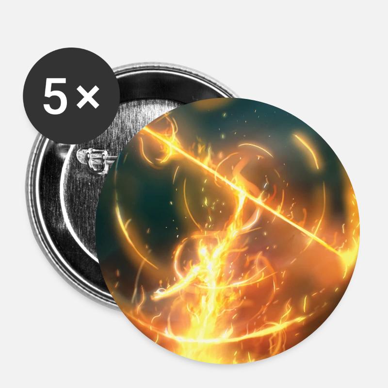 Fire Spear - Buttons large 2.2''/56 mm (5-pack) - white