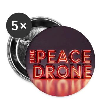 Peace Drone Neon Sign - Buttons large 2.2''/56 mm (5-pack) - white - Front