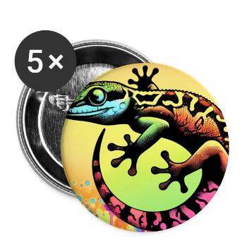 Gecko - Buttons large 2.2''/56 mm (5-pack) - white - Front
