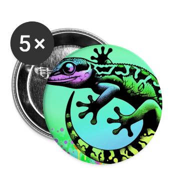 Gecko - Buttons large 2.2''/56 mm (5-pack) - white - Front