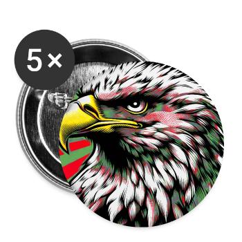 aigle - Lot de 5 grands badges (56 mm) - blanc - Devant