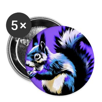 squirrel - Buttons large 2.2''/56 mm (5-pack) - white - Front