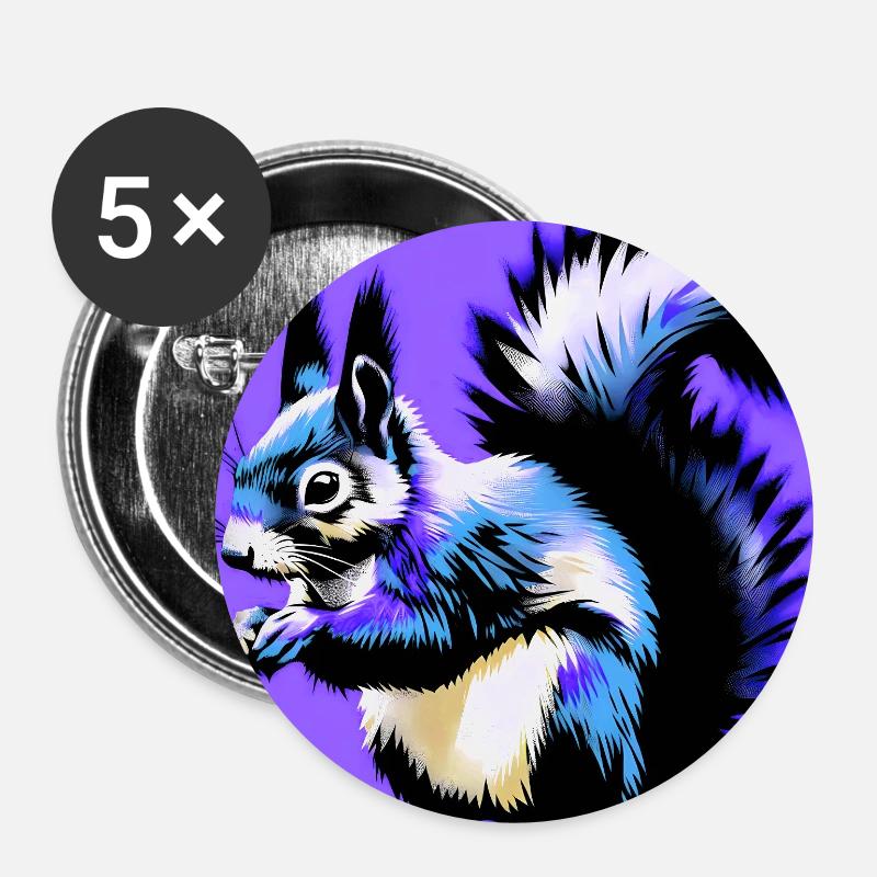 squirrel - Buttons large 2.2''/56 mm (5-pack) - white