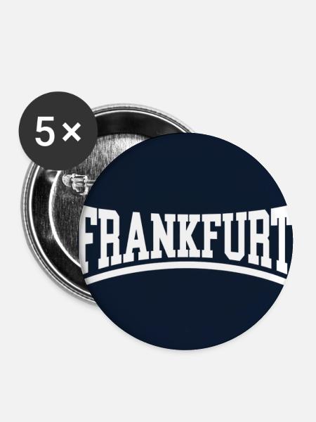 FRANKFURT - Buttons groß 56 mm (5er Pack) - Weiß