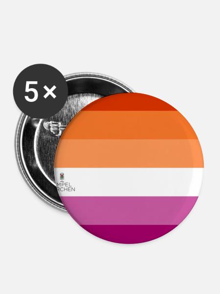 Lesbian Visibility - Buttons groß 56 mm (5er Pack) - Weiß