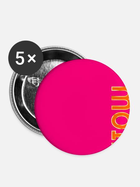 HAMBURG MOIN HERZ - Buttons groß 56 mm (5er Pack) - Weiß