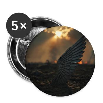 L’Aile Déchue – Un symbole de perte et de guerre - Lot de 5 grands badges (56 mm) - blanc - Devant
