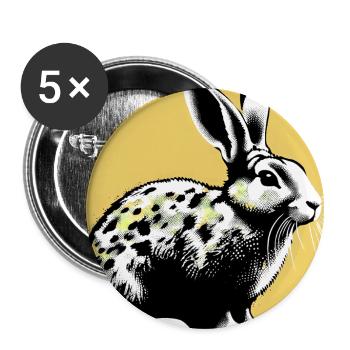 rabbit - Buttons large 2.2''/56 mm (5-pack) - white - Front