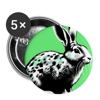 rabbit - Buttons large 2.2''/56 mm (5-pack) - white - Front