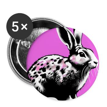 rabbit - Buttons large 2.2''/56 mm (5-pack) - white - Front