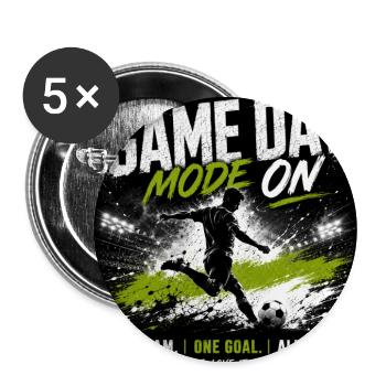 Game Day Mode Active - Buttons large 2.2''/56 mm (5-pack) - white - Front